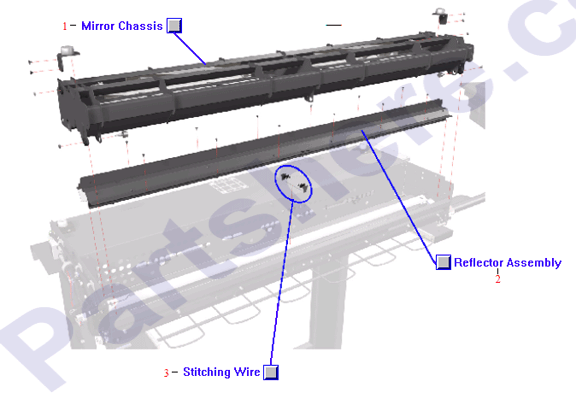 HP parts picture diagram for Q1278-60009, Q1278-60011, Q1261-60008
